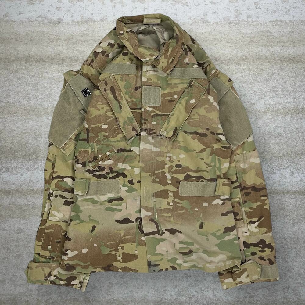 Vintage 90s Military Jacket Mens XS Multi Terrain Camo Polyester Light Weight
